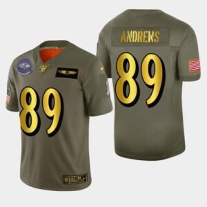 Baltimore Ravens #89 Mark Andrews Nike Olive Gold 2019 Salute to Service Limited NFL 100 Jersey