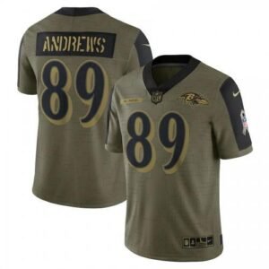 Baltimore Ravens #89 Mark Andrews Olive Nike Salute To Service Limited Player Jersey