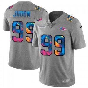 Baltimore Ravens #99 Matthew Judon Nike Multi-Color 2020 NFL Crucial Catch NFL Jersey Greyheather