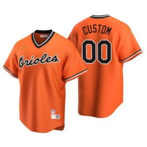 Baltimore Orioles Custom Orange Cooperstown Collection Alternate Jersey