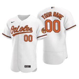 Baltimore Orioles White 2020 Home Authentic Custom MLB Jersey