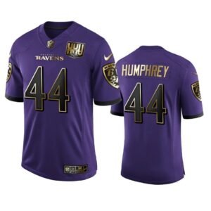 Baltimore Ravens #44 Marlon Humphrey Nike Purple Team 25th Season Golden Limited NFL Jersey