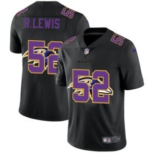 Baltimore Ravens #52 Ray Lewis Nike Team Logo Dual Overlap Limited NFL Jersey Black