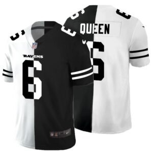 Baltimore Ravens #6 Patrick Queen Black V White Peace Split Nike Vapor Untouchable Limited NFL Jersey