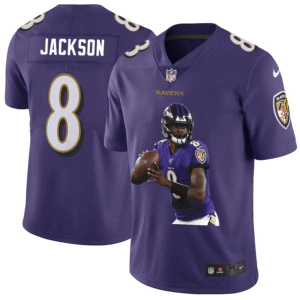 Baltimore Ravens #8 Lamar Jackson Nike Player Signature Moves Vapor Limited NFL Jersey Purple
