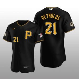 Black Pirates Bryan Reynolds Roberto Clemente Day Authentic Jersey