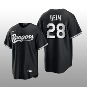Black Rangers Jonah Heim All Black Fashion Serise Replica Jersey