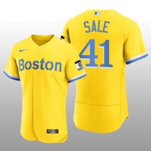 Boston Red Sox Chris Sale City Connect Authentic Gold Jersey
