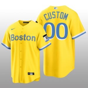 Boston Red Sox Custom City Connect Replica Nike Gold Jersey
