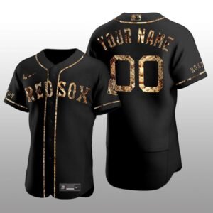 Boston Red Sox Custom Python Skin Authentic Black Jersey