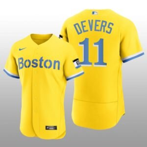 Boston Red Sox Rafael Devers City Connect Authentic Gold Jersey