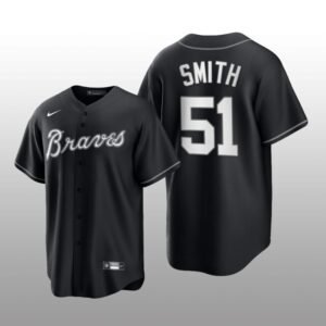 Braves Will Smith All Black Fashion Serise Replica Black White Jersey
