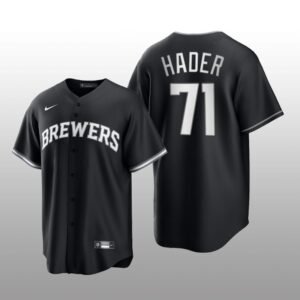 Brewers Josh Hader All Black Fashion Serise Replica Black White Jersey