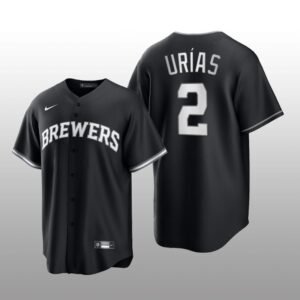 Brewers Luis Urias All Black Fashion Serise Replica Black White Jersey
