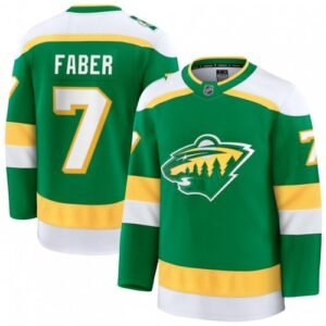 Brock Faber Minnesota Wild Alternate Premium Jersey – Green