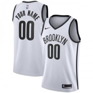 Brooklyn Nets Nike Swingman Custom Jersey – Association Edition – White