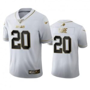 Buffalo Buffalo Bills #20 Frank Gore White Golden Edition Vapor Limited NFL 100 Jersey