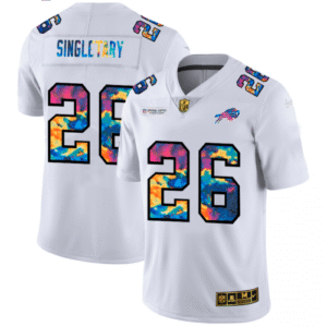 Buffalo Buffalo Bills #26 Devin Singletary White Multi-Color 2020 NFL Crucial Catch Limited NFL Jersey