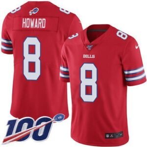 Buffalo Buffalo Bills #8 O. J. Howard Red Stitched NFL Limited Rush 100th Season Jersey