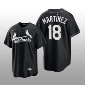 Cardinals Carlos Martinez All Black Fashion Serise Replica Jersey Black White