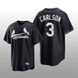 Cardinals Dylan Carlson All Black Fashion Serise Replica Jersey Black White