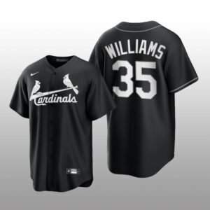 Cardinals Justin Williams All Black Fashion Serise Replica Jersey Black White