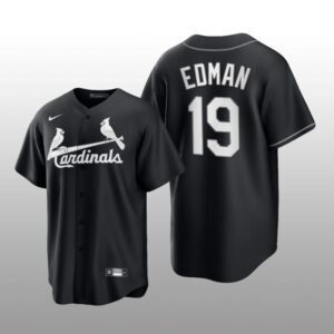 Cardinals Tommy Edman All Black Fashion Serise Replica Jersey Black White