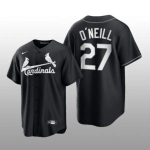 Cardinals Tyler O’Neill All Black Fashion Serise Replica Jersey Black White