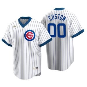 Chicago Cubs Custom White Cooperstown Collection Home Jersey