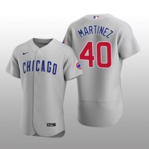 Chicago Cubs Jose Martinez Authentic Road Jersey – Gray