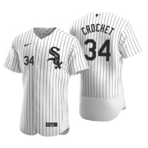 Chicago White Sox Garrett Crochet White Authentic 2020 MLB Draft Home Jersey