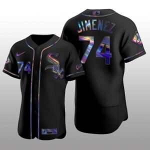 Chicago White Sox Men’s Iridescent Logo Holographic Limited Jersey Eloy Jimenez Black Authentic