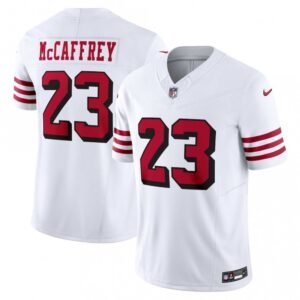 Christian McCaffrey #23 San Francisco 49ers Nike Vapor F.U.S.E. Limited 2nd Alternate Jersey – White