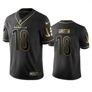 Cincinnati Bengals #18 A.J. Green Stitched NFL Vapor Untouchable Limited Black Golden Jersey