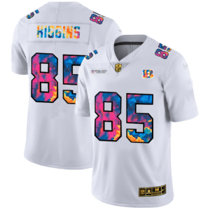 Cincinnati Bengals #85 Tee Higgins White Nike Multi-Color 2020 NFL Crucial Catch Limited NFL Jersey