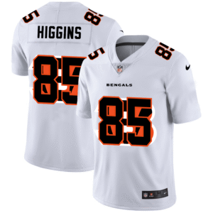 Cincinnati Bengals #85 Tee Higgins White Nike Team Logo Dual Overlap Limited NFL Jersey
