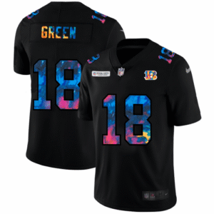 Cincinnati Cincinnati Bengals #18 A.J. Green Nike Multi-Color Black 2020 NFL Crucial Catch Vapor Untouchable Limited Jersey