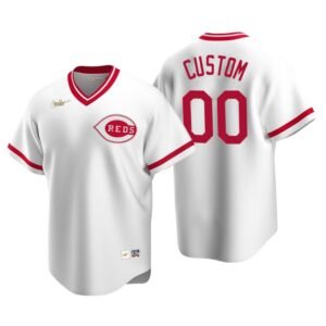 Cincinnati Reds Custom White Cooperstown Collection Home Jersey