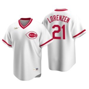 Cincinnati Reds Michael Lorenzen White Cooperstown Collection Home Jersey