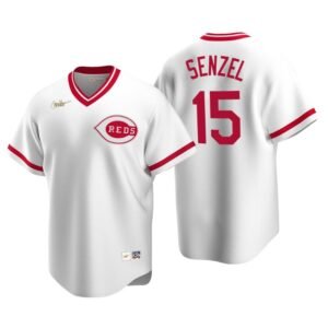 Cincinnati Reds Nick Senzel White Cooperstown Collection Home Jersey