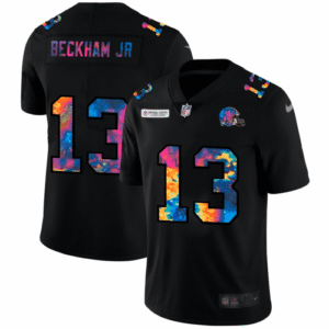 Cleveland Cleveland Browns #13 Odell Beckham Jr. Nike Multi-Color Black 2020 NFL Crucial Catch Vapor Untouchable Limited Jersey