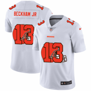 Cleveland Cleveland Browns #13 Odell Beckham Jr. White Nike Team Logo Dual Overlap Limited NFL Jersey