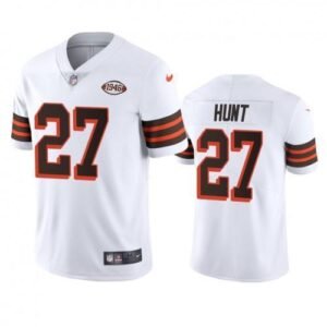 Cleveland Cleveland Browns #27 Kareem Hunt Nike 1946 Collection Alternate Vapor Limited NFL Jersey – White