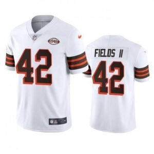 Cleveland Cleveland Browns #42 Tony Fields II Nike 1946 Collection Alternate Vapor Limited NFL Jersey – White