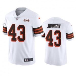 Cleveland Cleveland Browns #43 John Johnson Nike 1946 Collection Alternate Vapor Limited NFL Jersey – White