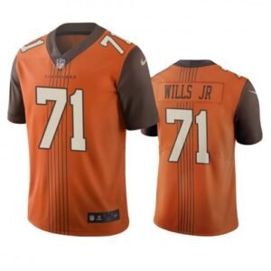Cleveland Cleveland Browns #71 Jedrick Wills Nike Brown City Edition Vapor Limited Jersey