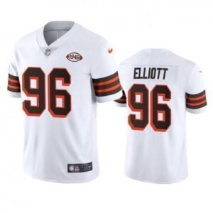 Cleveland Cleveland Browns #96 Jordan Elliott Nike 1946 Collection Alternate Vapor Limited NFL Jersey – White