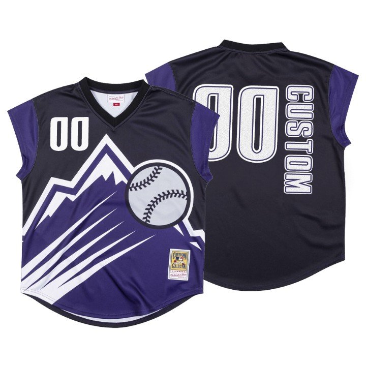 Colorado Rockies Purple 1999 Turn Ahead The Clock Custom Jersey