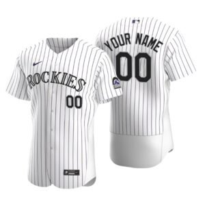 Colorado Rockies White 2020 Home Authentic Custom Men’s Jersey