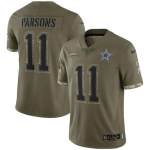 Dallas Cowboys #11 Micah Parsons Nike 2022 Salute To Service Limited Jersey – Olive